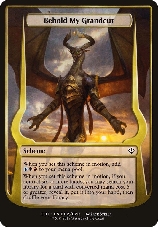 Image for Behold My Grandeur (Archenemy: Nicol Bolas) (2) (Oversize Cards) - Magic: The Gathering