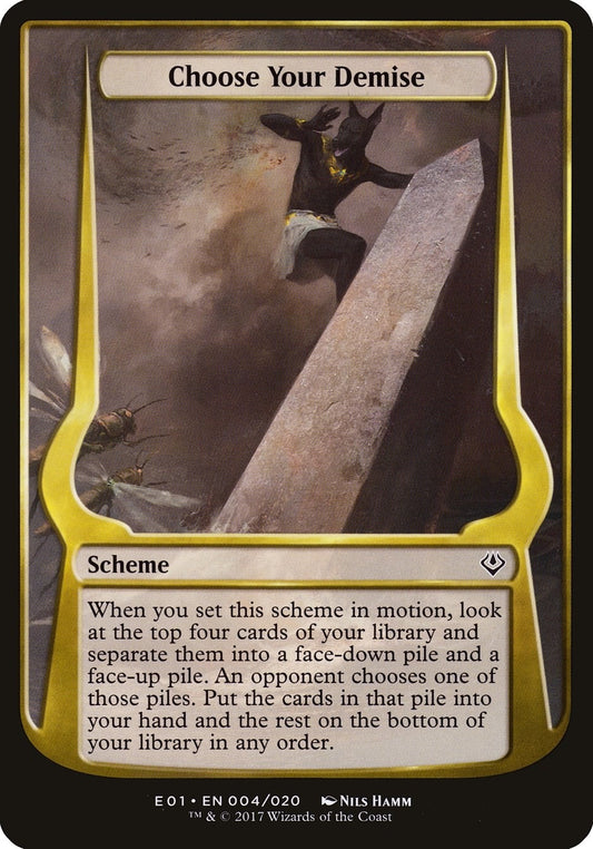 Image for Choose Your Demise (Archenemy: Nicol Bolas) (4) (Oversize Cards) - Magic: The Gathering