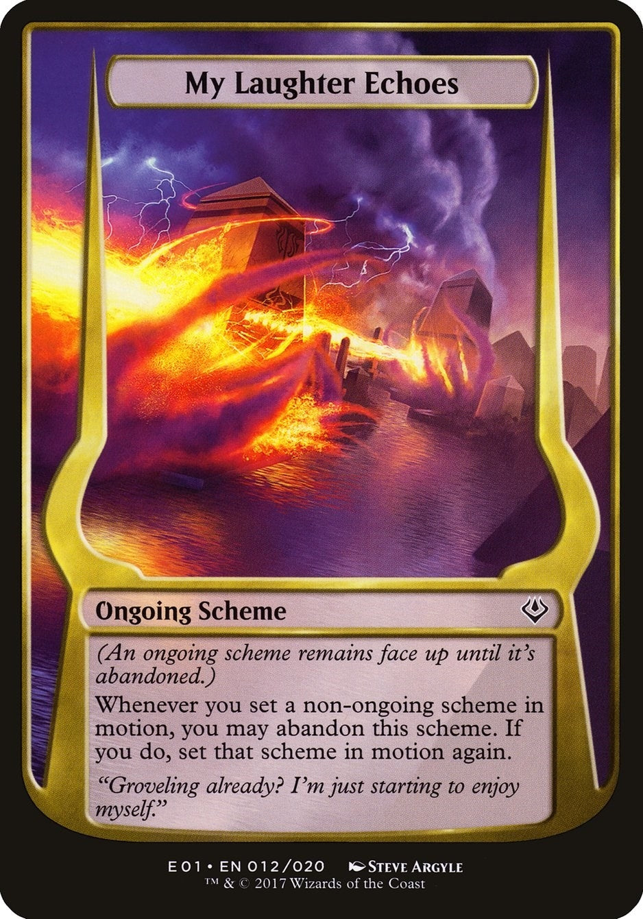 Image for My Laughter Echoes (Archenemy: Nicol Bolas) (12) (Oversize Cards) - Magic: The Gathering