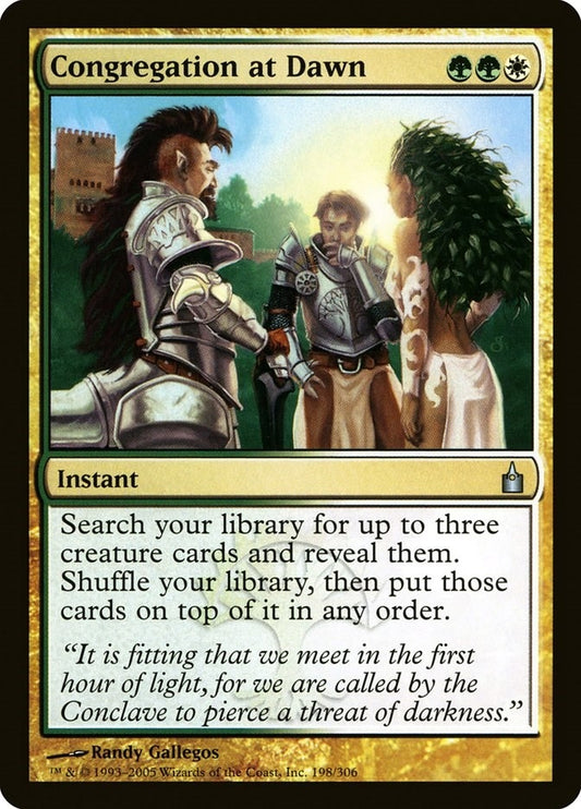 Image for Congregation at Dawn (198) (Ravnica: City of Guilds) - Magic: The Gathering