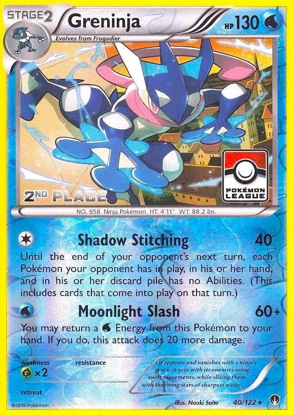 Image for Greninja - 40/122 (League) [2nd Place] (040/122) (League & Championship Cards) - Pokemon