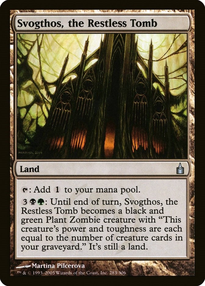 Image for Svogthos, the Restless Tomb (283) (Ravnica: City of Guilds) - Magic: The Gathering
