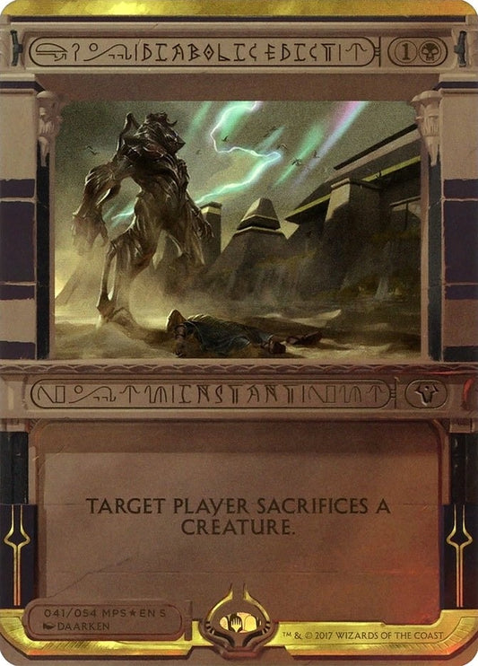 Image for Diabolic Edict (41) (Masterpiece Series: Amonkhet Invocations) - Magic: The Gathering