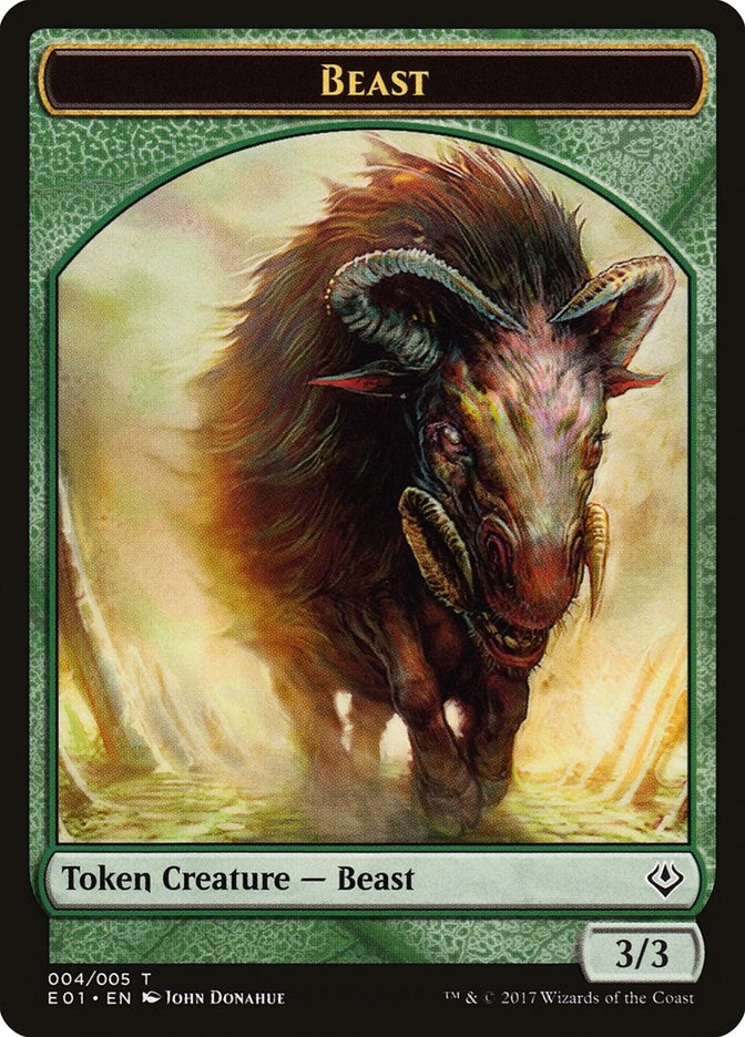 Image for Beast (004) // Soldier Double-sided Token (4 // 1) (Archenemy: Nicol Bolas) - Magic: The Gathering