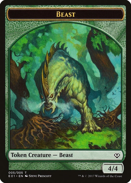 Image for Beast (005) // Soldier Double-sided Token (5 // 1) (Archenemy: Nicol Bolas) - Magic: The Gathering