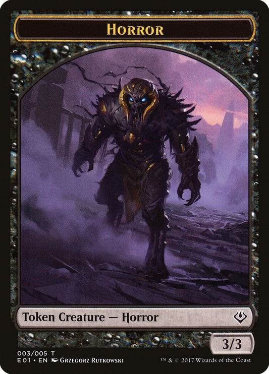 Image for Horror // Zombie Double-Sided Token (3) (Archenemy: Nicol Bolas) - Magic: The Gathering