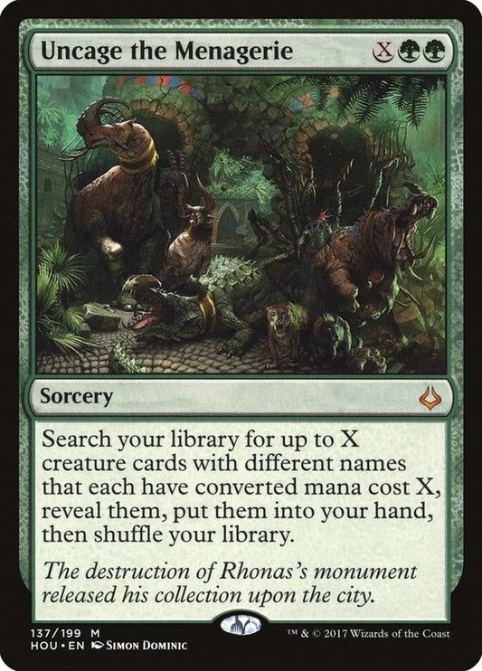Image for Uncage the Menagerie (137) (Hour of Devastation) - Magic: The Gathering
