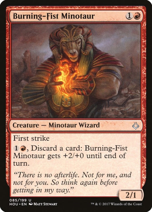 Image for Burning-Fist Minotaur (85) (Hour of Devastation) - Magic: The Gathering