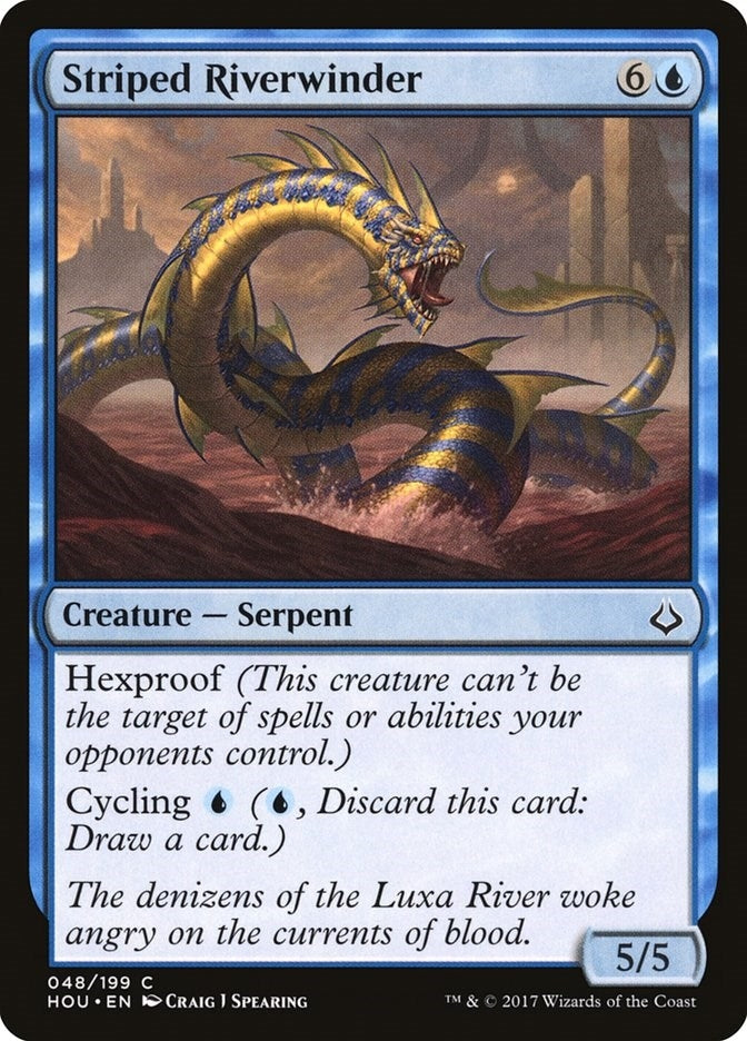 Image for Striped Riverwinder (48) (Hour of Devastation) - Magic: The Gathering