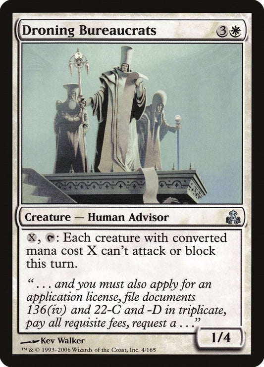 Image for Droning Bureaucrats (4) (Guildpact) - Magic: The Gathering