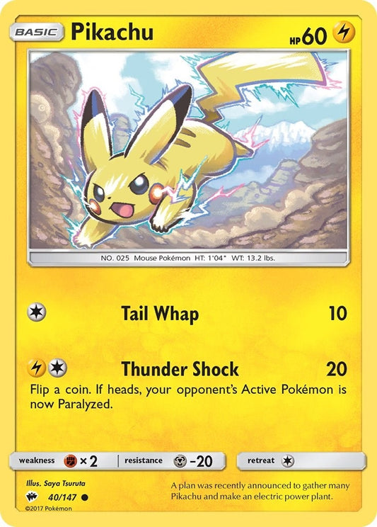 Image for Pikachu (40/147) (SM - Burning Shadows) - Pokemon
