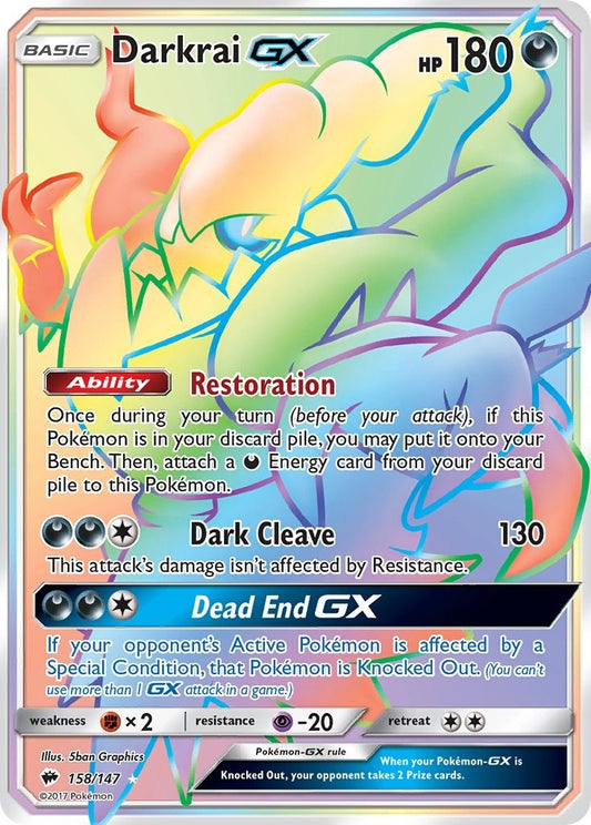 Image for Darkrai GX (Secret) (158/147) (SM - Burning Shadows) - Pokemon