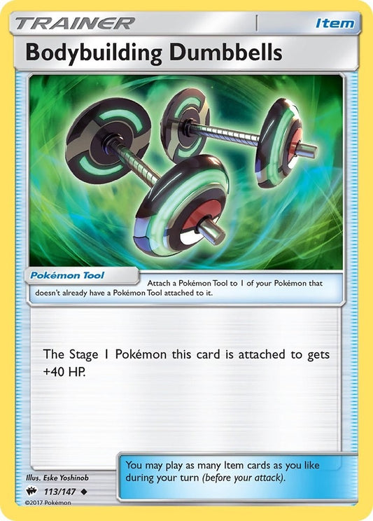 Image for Bodybuilding Dumbbells (113/147) (SM - Burning Shadows) - Pokemon