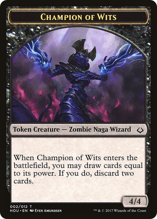Image for Champion of Wits // Insect Double-Sided Token (2 // 12) (Hour of Devastation) - Magic: The Gathering