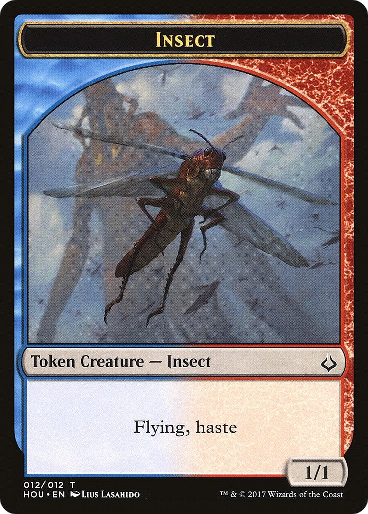 Image for Insect // Warrior Double-Sided Token (12 // 17) (Hour of Devastation) - Magic: The Gathering