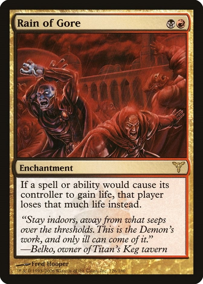 Image for Rain of Gore (126) (Dissension) - Magic: The Gathering