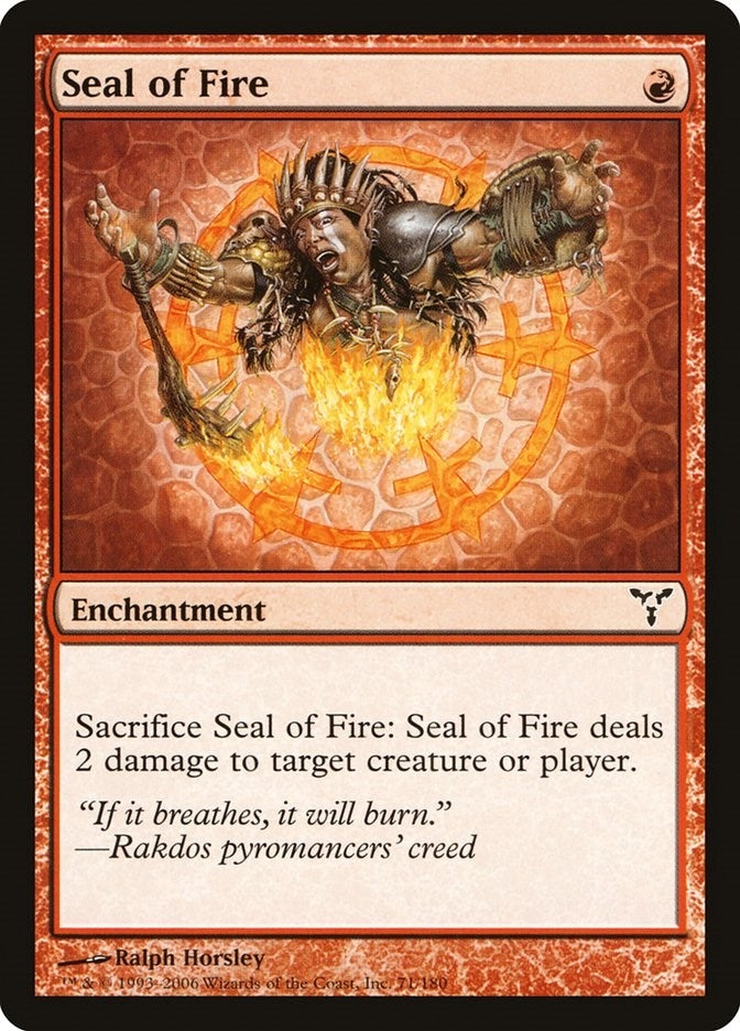 Image for Seal of Fire (71) (Dissension) - Magic: The Gathering