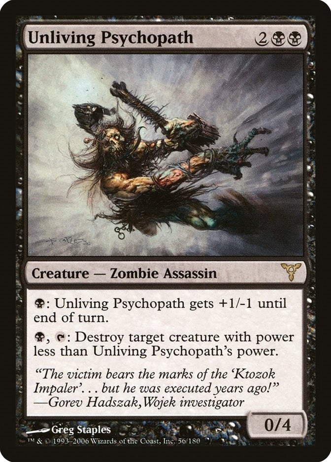 Image for Unliving Psychopath (56) (Dissension) - Magic: The Gathering