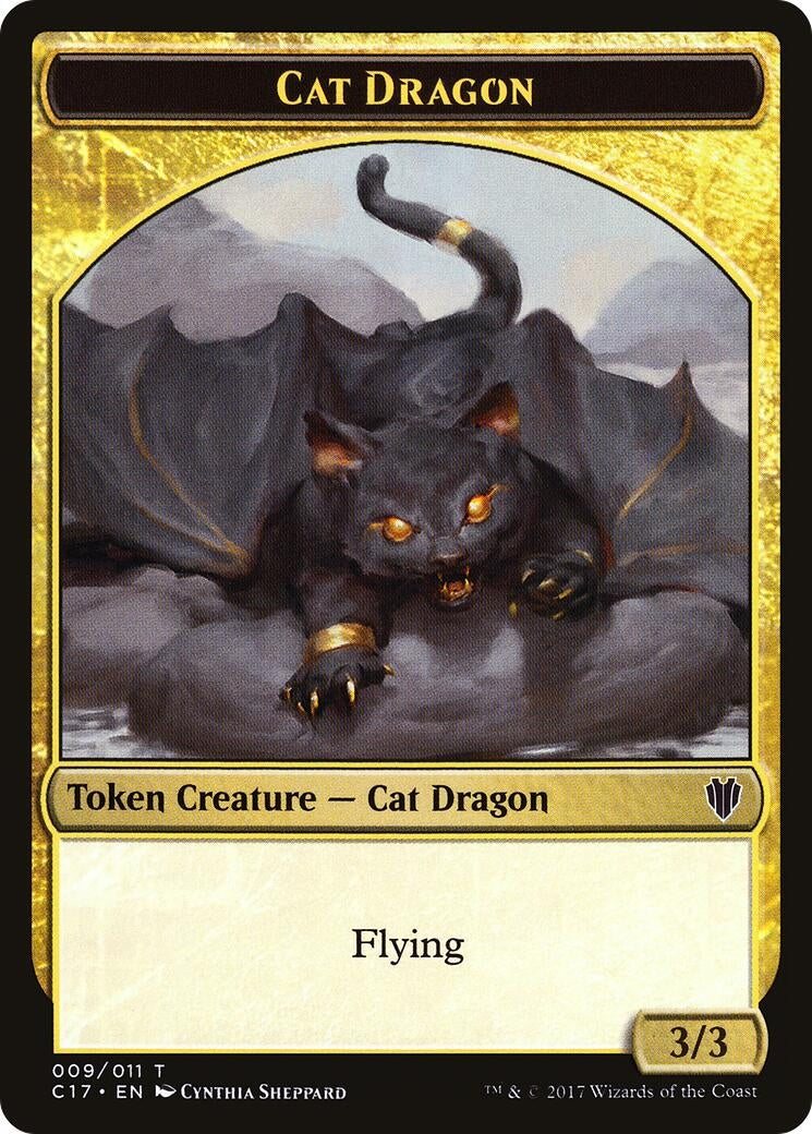 Image for Cat Dragon // Dragon (007) Double-Sided Token (9 // 7) (Commander 2017) - Magic: The Gathering