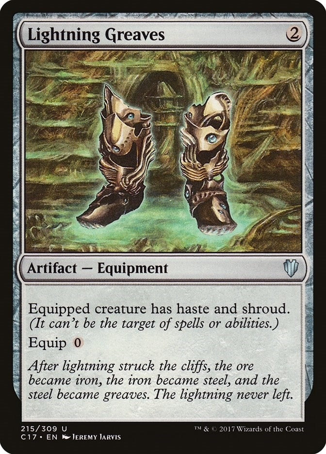 Image for Lightning Greaves (215) (Commander 2017) - Magic: The Gathering