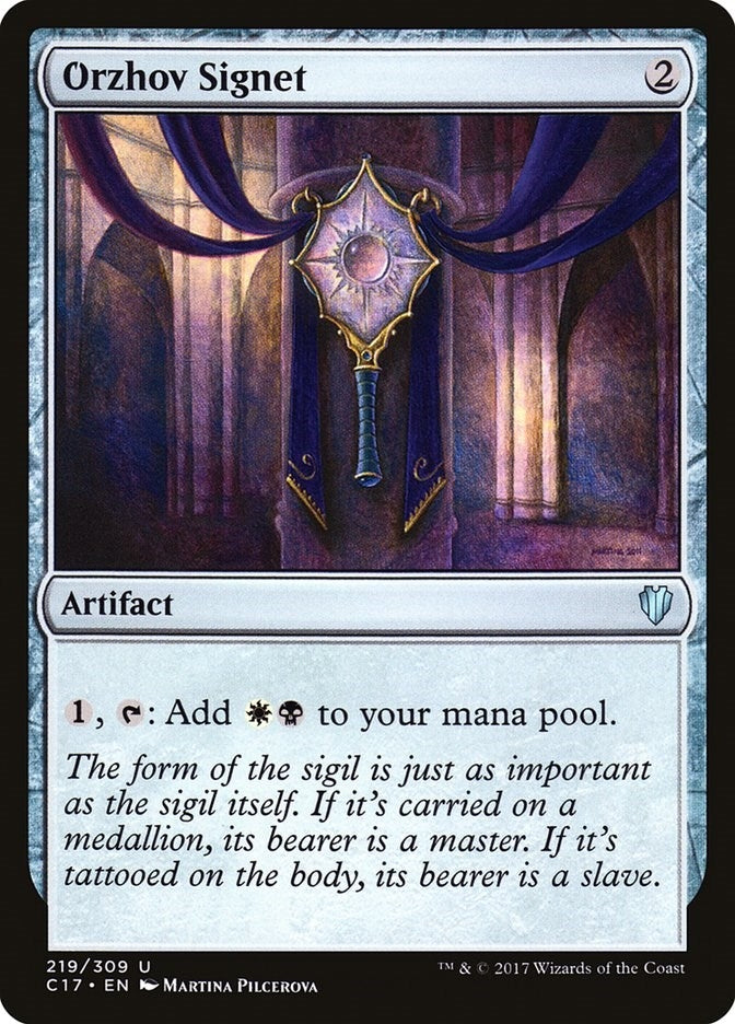 Image for Orzhov Signet (219) (Commander 2017) - Magic: The Gathering