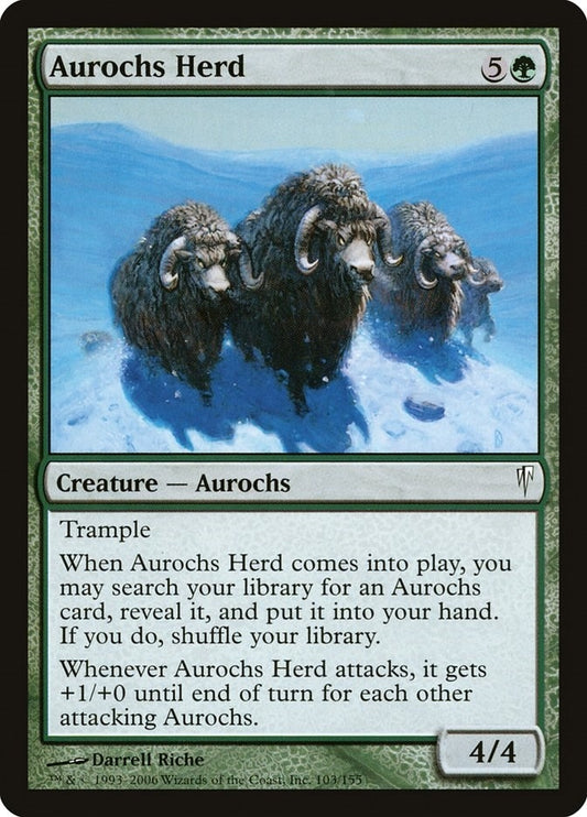 Image for Aurochs Herd (103) (Coldsnap) - Magic: The Gathering
