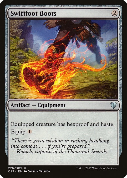 Image for Swiftfoot Boots (226) (Commander 2017) - Magic: The Gathering