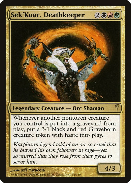 Image for Sek'Kuar, Deathkeeper (131) (Coldsnap) - Magic: The Gathering