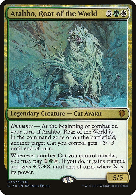 Image for Arahbo, Roar of the World (Commander 2017) (35) (Oversize Cards) - Magic: The Gathering