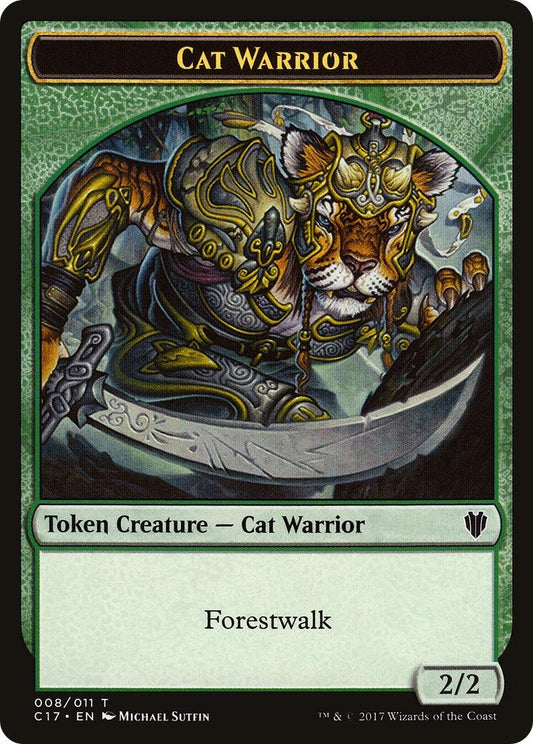 Image for Cat Warrior // Rat Double-Sided Token (8 // 3) (Commander 2017) - Magic: The Gathering