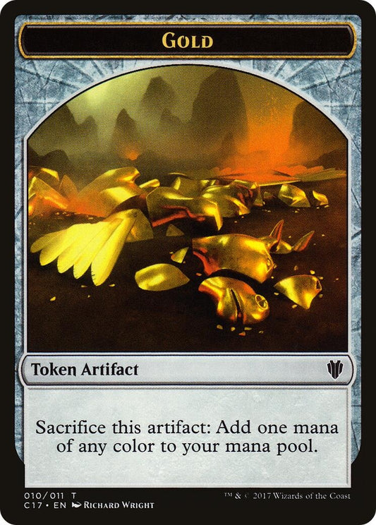 Image for Gold // Cat Dragon Double-Sided Token (10 // 9) (Commander 2017) - Magic: The Gathering