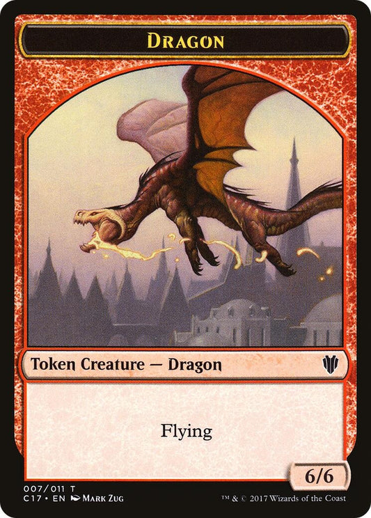 Image for Dragon (007) // Gold Double-Sided Token (7 // 10) (Commander 2017) - Magic: The Gathering