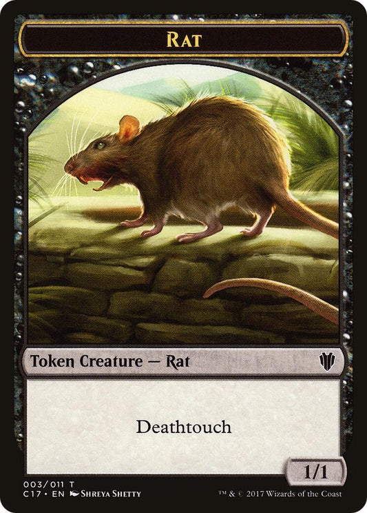 Image for Rat // Cat Double-sided Token (3 // 1) (Commander 2017) - Magic: The Gathering