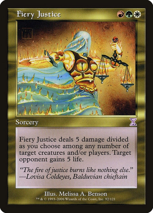 Image for Fiery Justice (92) (Timeshifted) - Magic: The Gathering