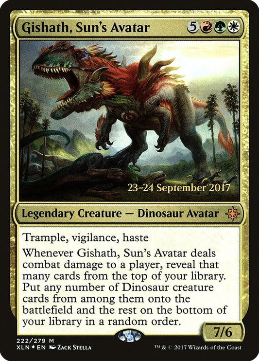 Image for Gishath, Sun's Avatar (XLN) (222) (Prerelease Cards) - Magic: The Gathering