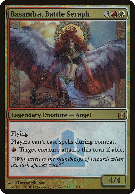 Image for Basandra, Battle Seraph (Commander Launch Promo) (184) (Oversize Cards) - Magic: The Gathering
