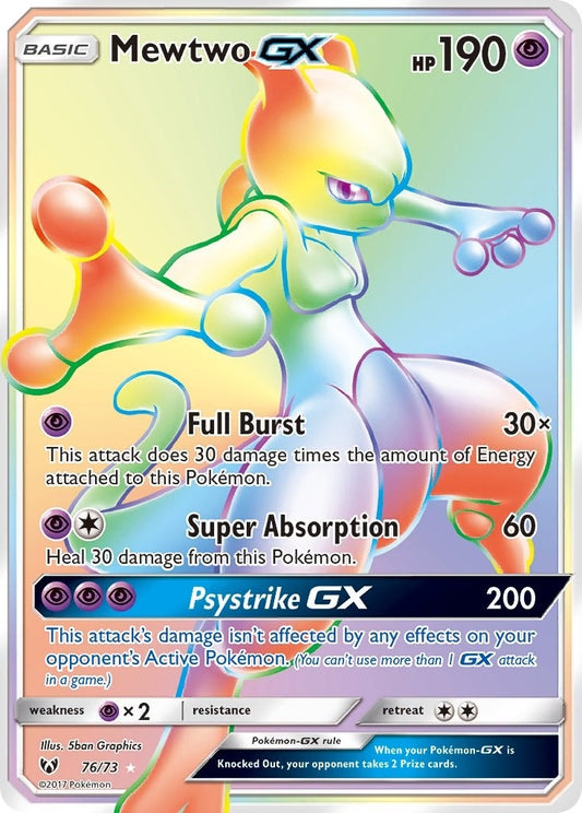 Image for Mewtwo GX (Secret) (76/73) (Shining Legends) - Pokemon