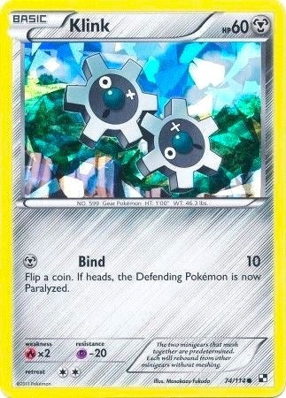 Image for Klink - 74/114 (Cracked Ice Holo) (074/114) (Blister Exclusives) - Pokemon