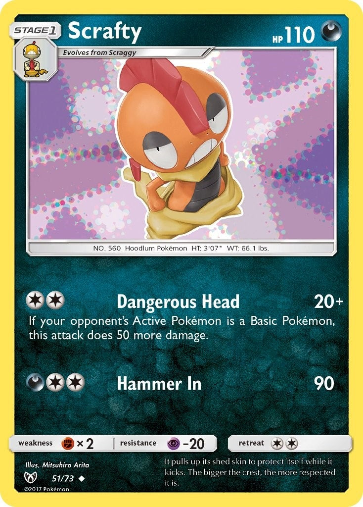 Image for Scrafty (51/73) (Shining Legends) - Pokemon