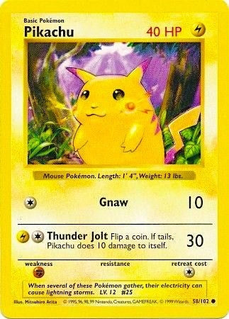 Image for Pikachu (Red Cheeks) (058/102) (Base Set (Shadowless)) - Pokemon