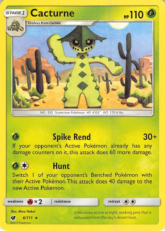 Image for Cacturne (6/111) (SM - Crimson Invasion) - Pokemon