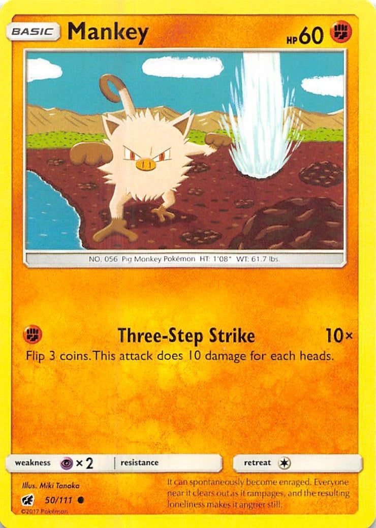 Image for Mankey (50/111) (SM - Crimson Invasion) - Pokemon