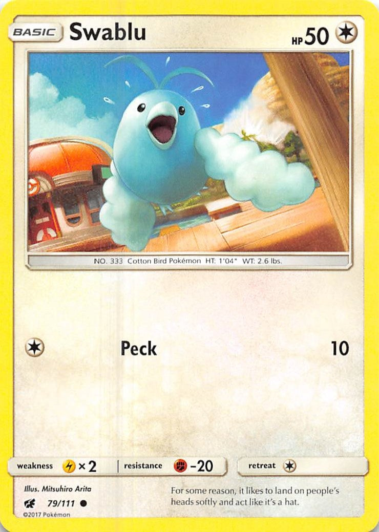 Image for Swablu (79/111) (SM - Crimson Invasion) - Pokemon