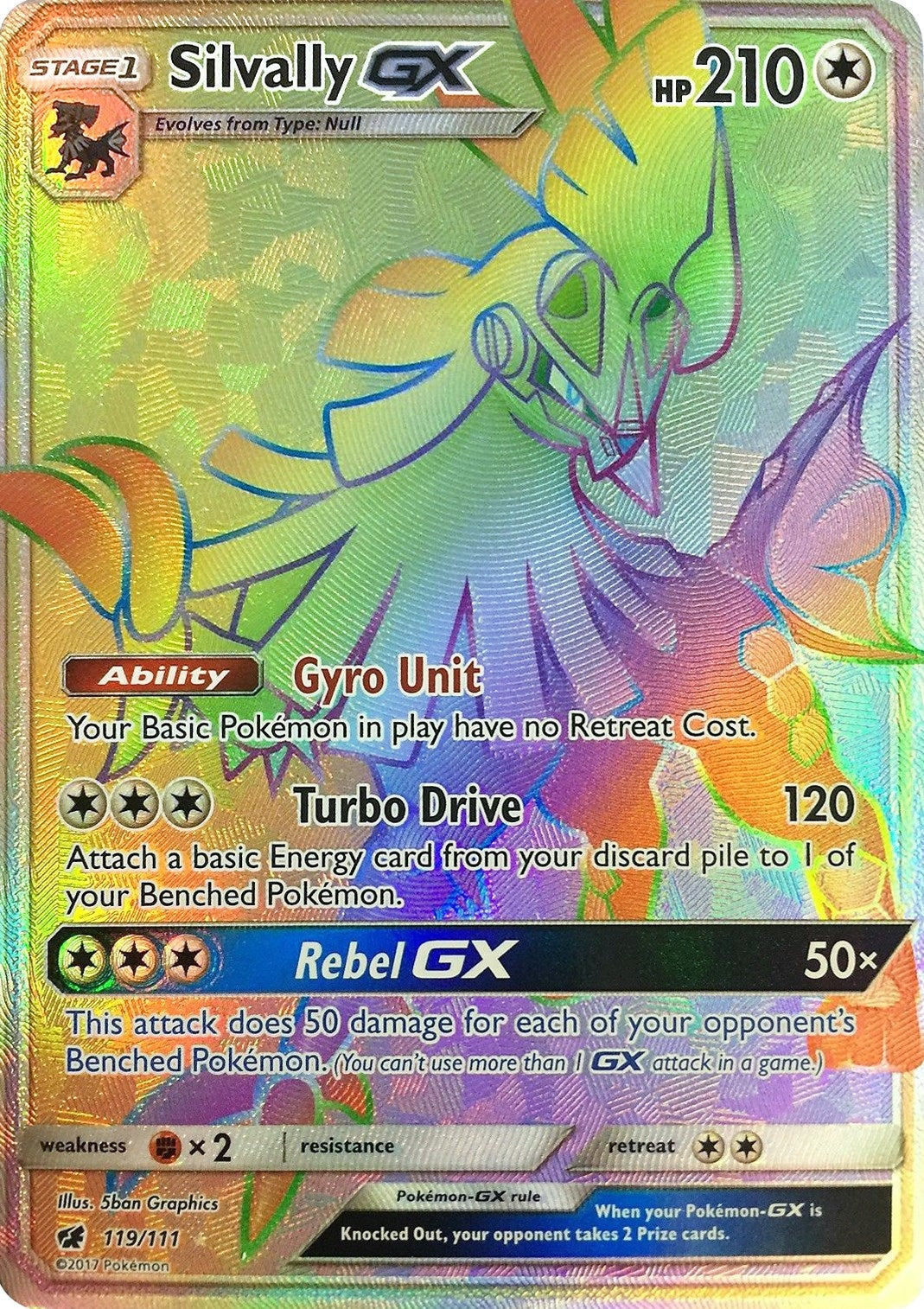 Image for Silvally GX (Secret) (119/111) (SM - Crimson Invasion) - Pokemon