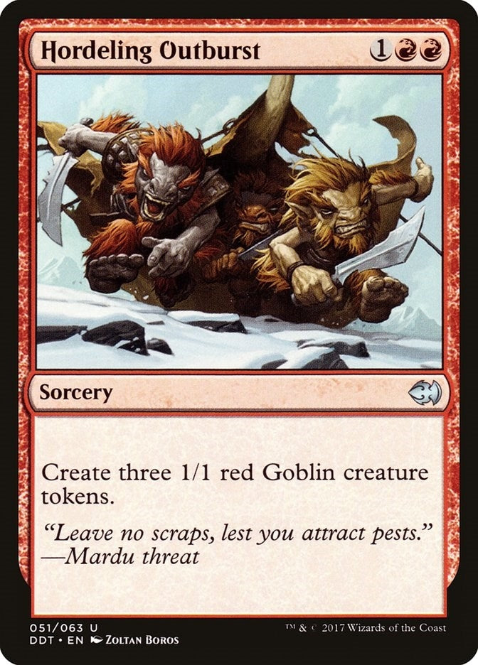 Image for Hordeling Outburst (51) (Duel Decks: Merfolk vs. Goblins) - Magic: The Gathering