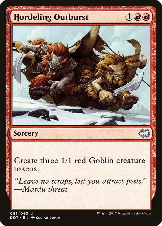 Image for Hordeling Outburst (51) (Duel Decks: Merfolk vs. Goblins) - Magic: The Gathering