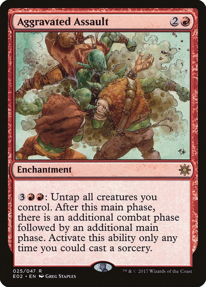 Image for Aggravated Assault (25) (Explorers of Ixalan) - Magic: The Gathering