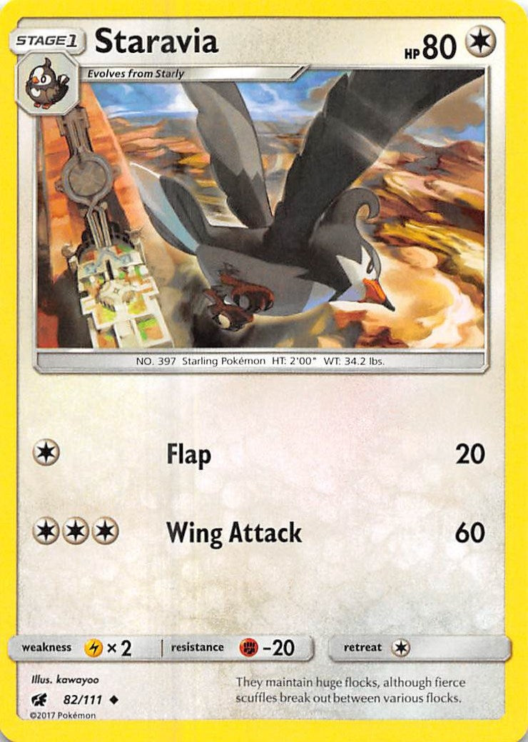 Image for Staravia (82/111) (SM - Crimson Invasion) - Pokemon