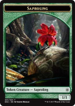 Image for Saproling // Treasure (010) Double-Sided Token (1 // 10) (Explorers of Ixalan) - Magic: The Gathering