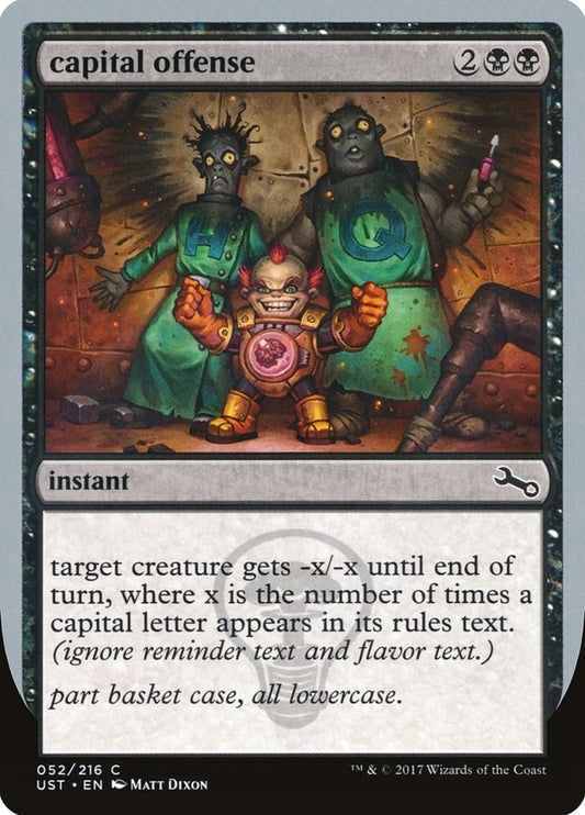Image for capital offense (52) (Unstable) - Magic: The Gathering